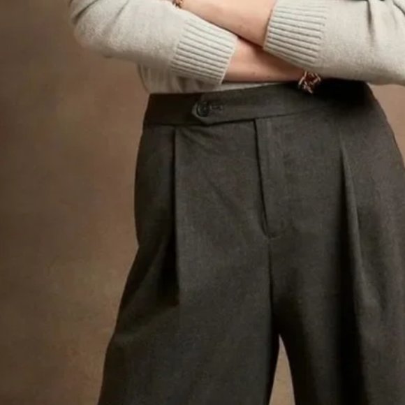 NWT Banana Republic Light Gray Wide Leg Pants - Multiple Sizes - Picture 3 of 6